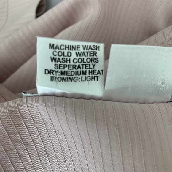 Flax Light Dusty Pink Button Down Blouse Size M - Picture 5 of 6